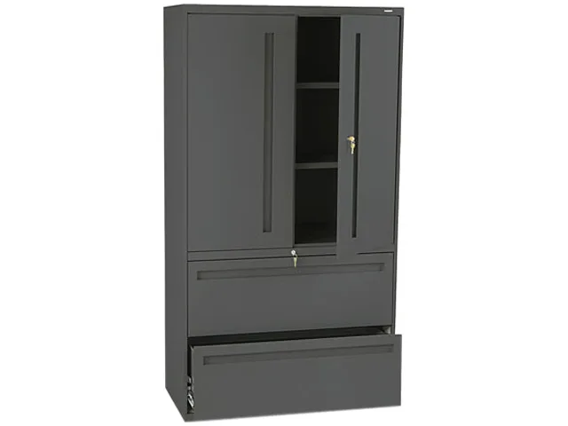HON HON 785LSS 700 Series Lateral File with Storage Cabinet 36.00" W 19.25" D Charcoal office furniture — product photo