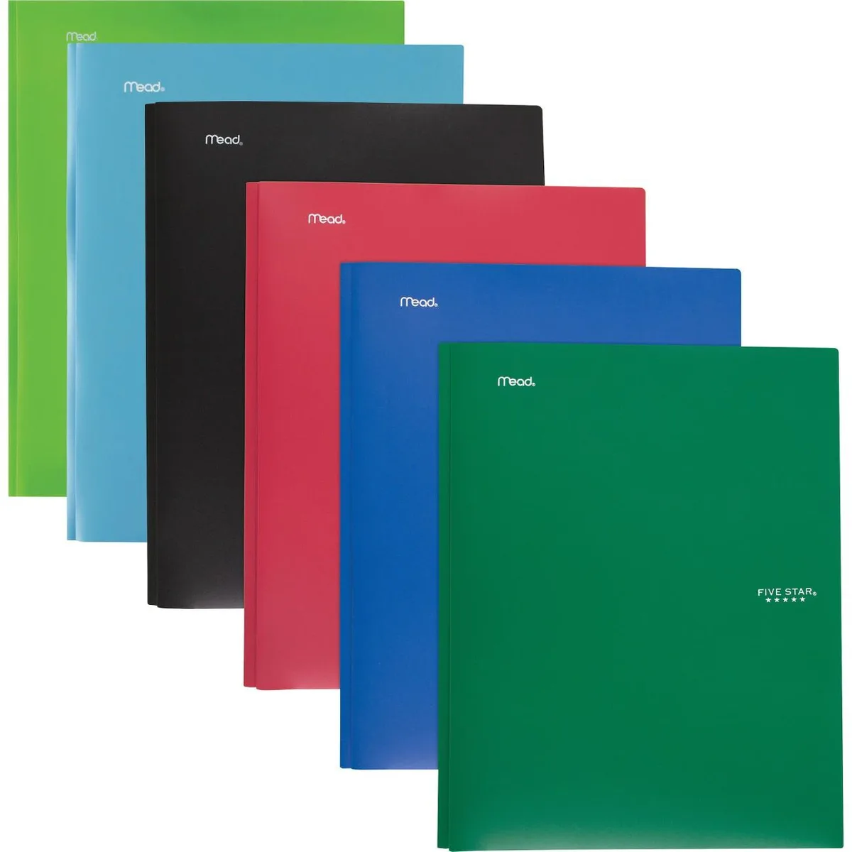 ACCO ACCO 38048 Mead Stay-put Tabs Pocket Folder 6 Pack Assorted — product photo