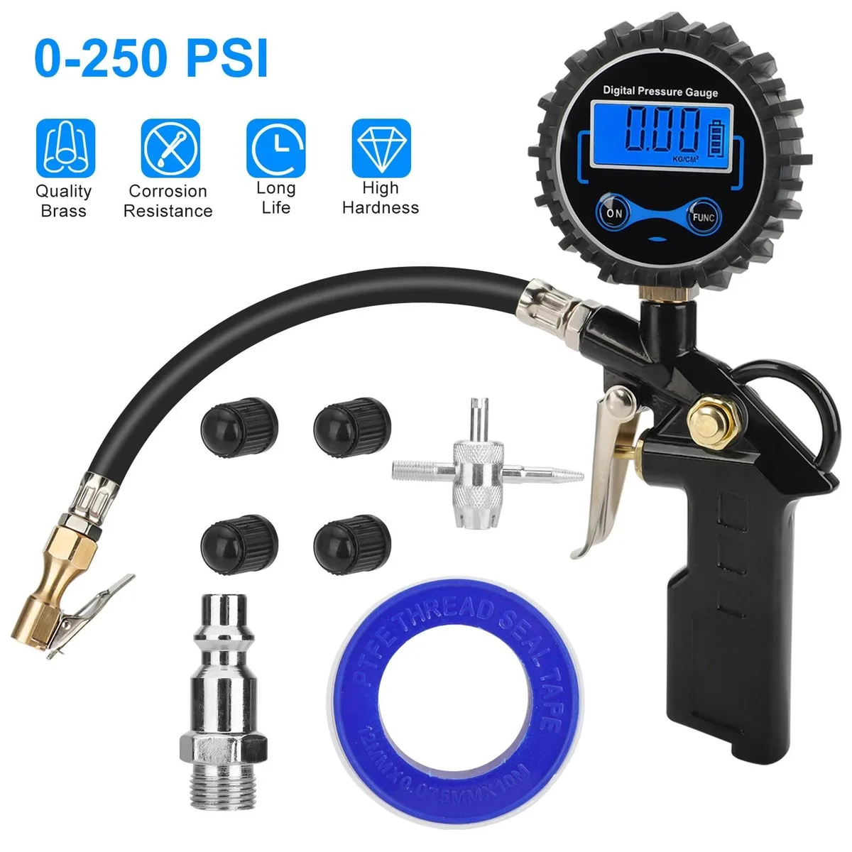 RAYBESTOS UNBRANDED RAYBESTOS UNBRANDED Digital Tire Inflator 250 PSI Black — product photo