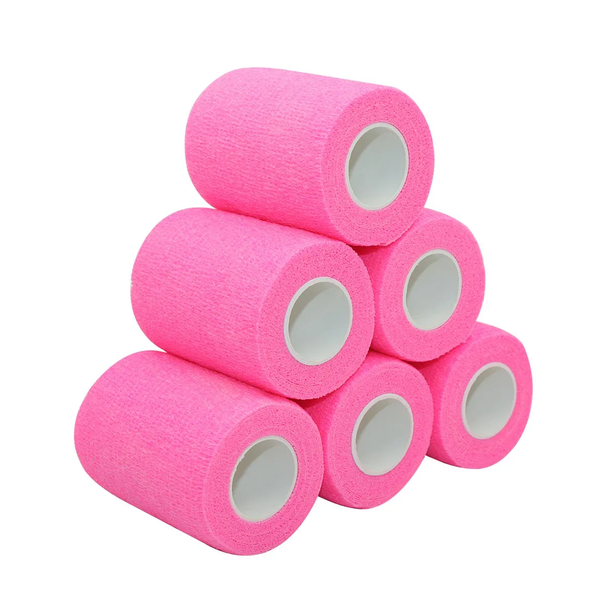 COMOmed COMOmed Self-Adherent Cohesive Bandage 3"x5 Yards Hot Pink 6 Rolls — product photo