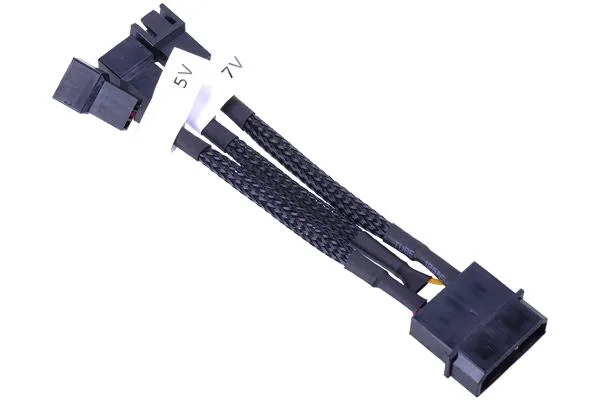 Phobya Phobya 4-Pin Voltage Reduction Cable 5V 7V 12V 10cm Black 87490 — product photo