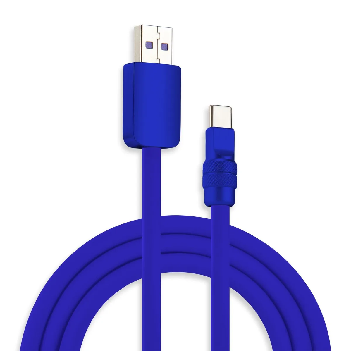 BoYata BoYata Chubby 2.0 USB-A to Type-C 120W Cable 4.9FT Dark Blue — product photo