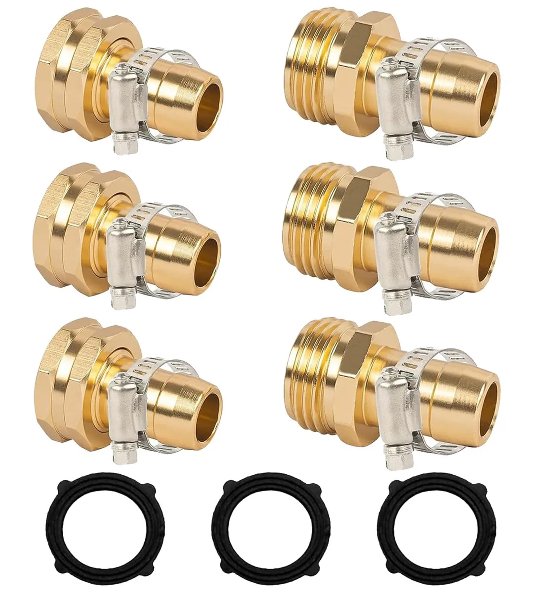  LIULO TOOL Hose Repair Kit 3 Sets 3/4" 5/8" Aluminum — product photo