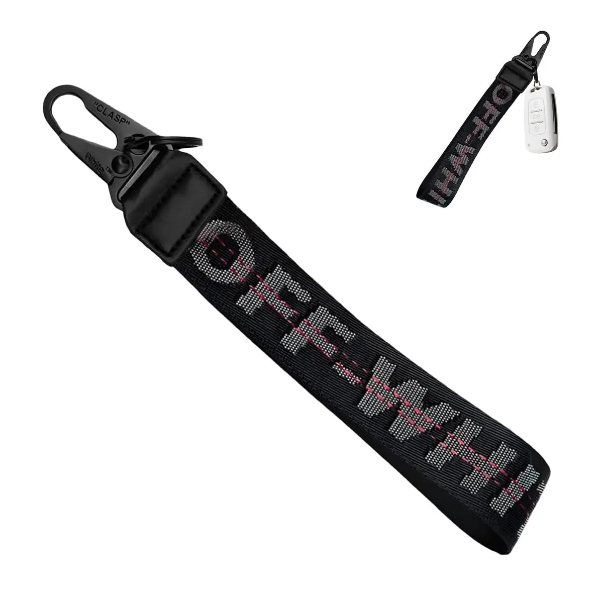  Viator Gear Fabric Keychain Wrist Lanyard Black — product photo