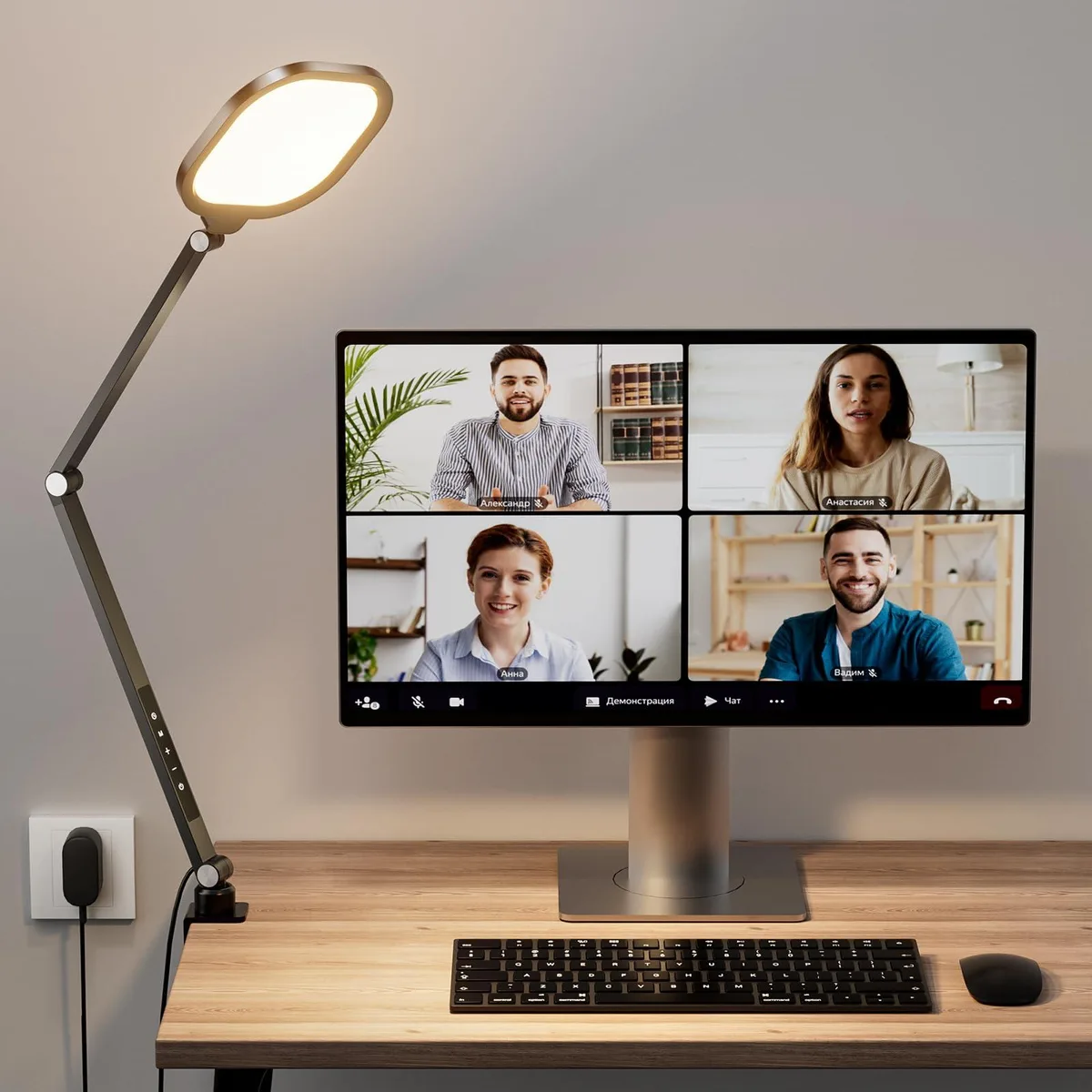 LitONES 618 15W Video Conference Lighting C-Clamp Swing Arm Remote Memory Timer CRI >95 — product photo