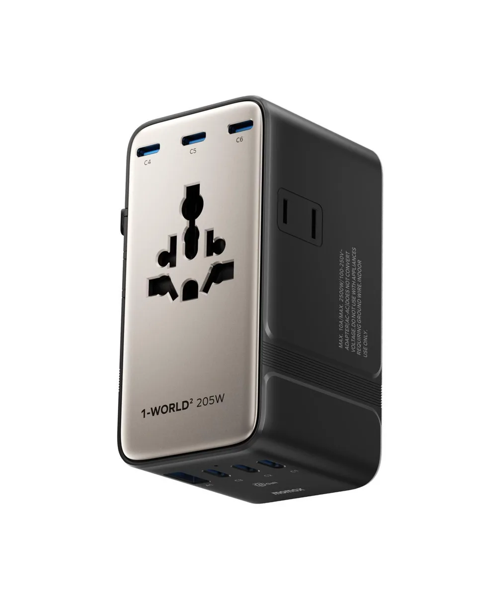 MOMAX Technology Ltd. MOMAX Technology Ltd. 9-in-1 205W GaN Universal Travel Adapter — product photo