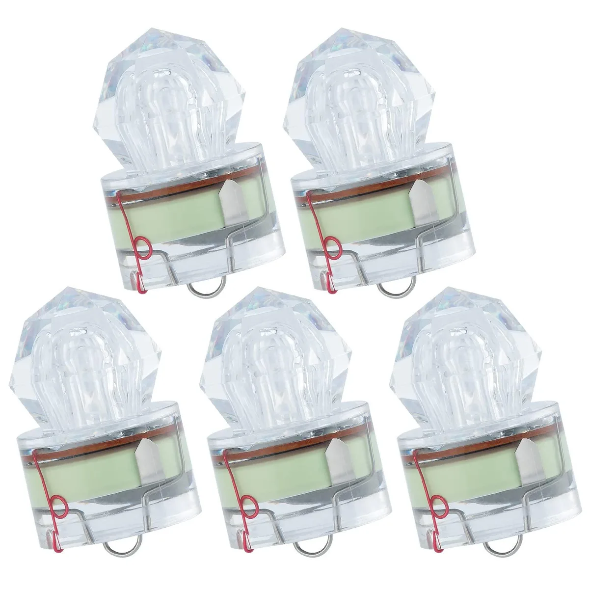 Dr.Fish LED Deep Drop Fishing Lights 5 Pack Green 2.7 Inches — product photo
