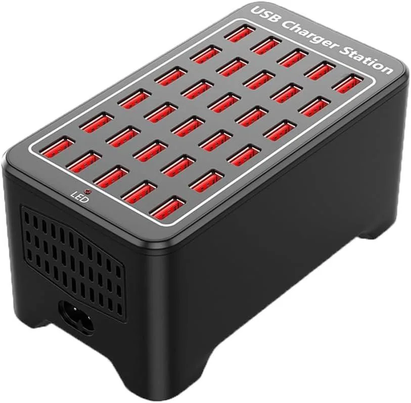 WRIARICH WRIARICH 30-port 150W USB charger black — product photo