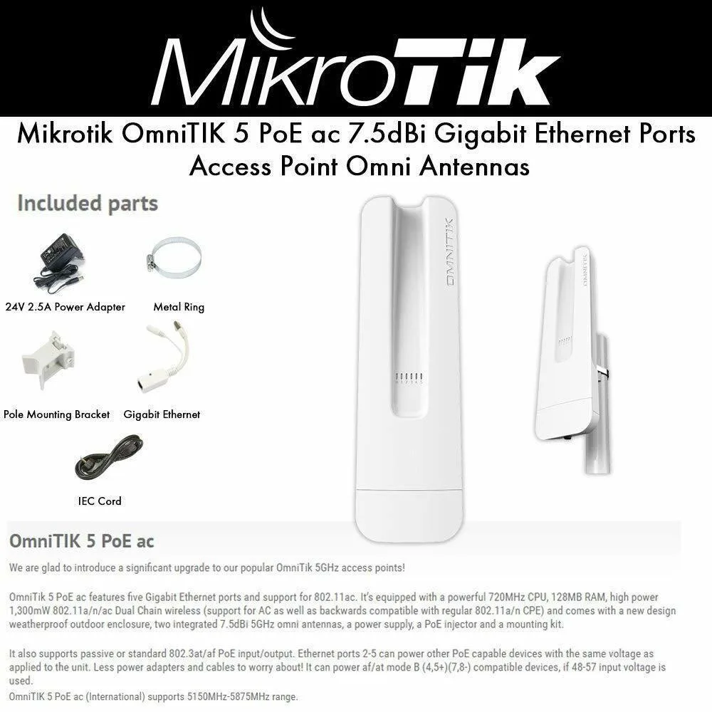BFKK BFKK OmniTIK 5 PoE ac 7.5dBi Access Point — product photo