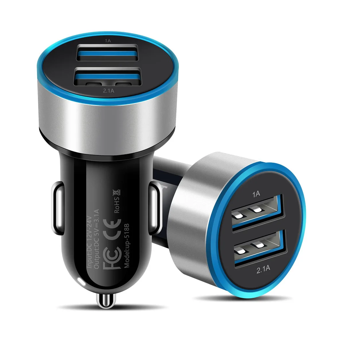 MESMART MESMART UP-518B dual USB car charger 5V 3.1A 21g — product photo