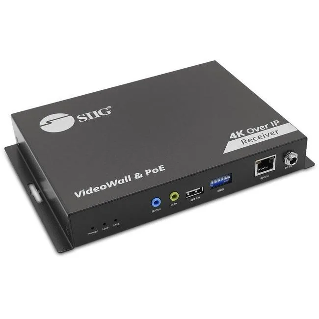 SIIG, Inc SIIG, Inc CEH27G11S1 HDMI over IP Matrix Decoder RX 394ft 4K 60Hz 18Gbps repeater — product photo