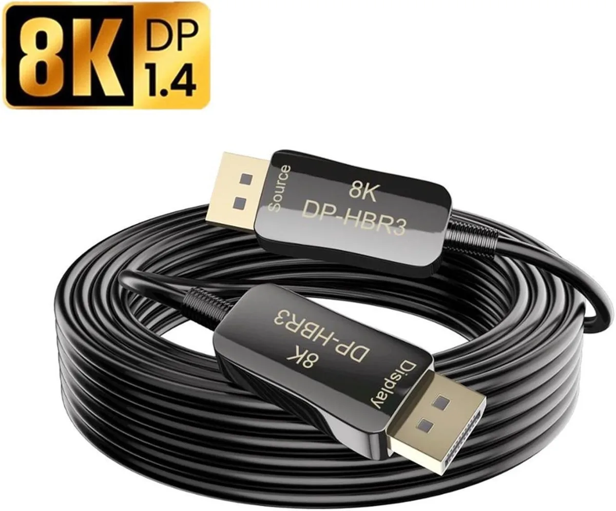 SMUGDESK SMUGDESK DisplayPort 1.4 optical fiber cable 16 ft 8K 60Hz 4K 120Hz 48Gbps — product photo