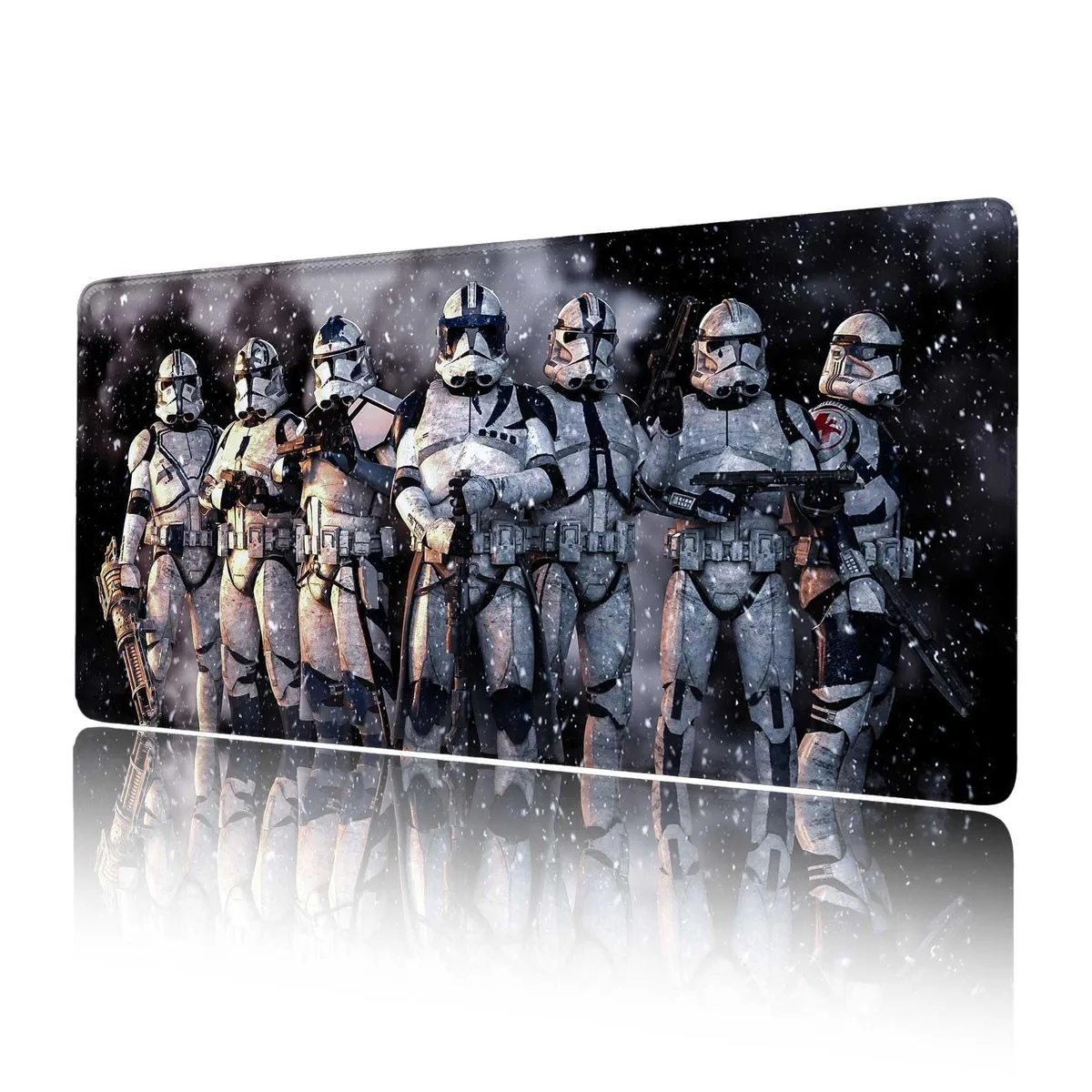 Rectangular mouse pad with Pattern06 printed cloth surface, stitched edges, non-slip rubber base, 31.5 by 15.7 inches