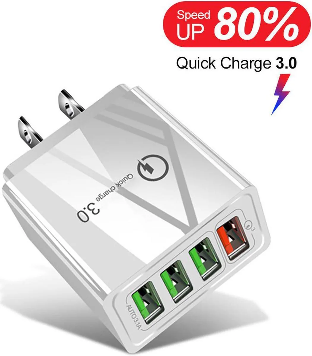 SMUGDESK SMUGDESK 48W 4-Port USB Charger QC3.0 White — product photo