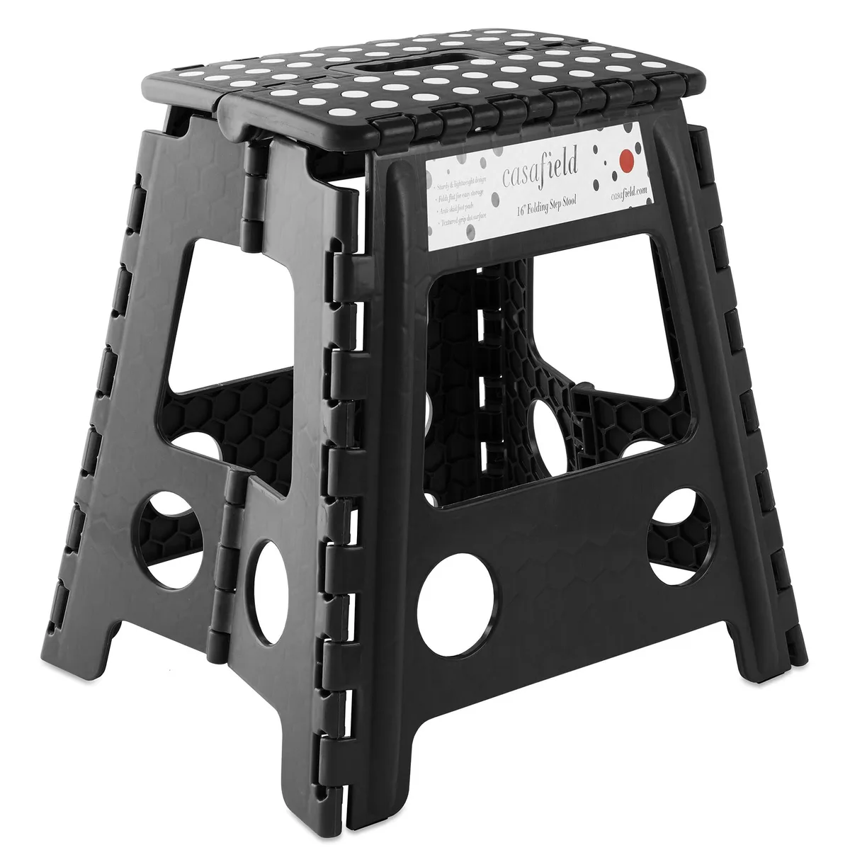 Casafield Casafield 16" Folding Step Stool, Black — product photo