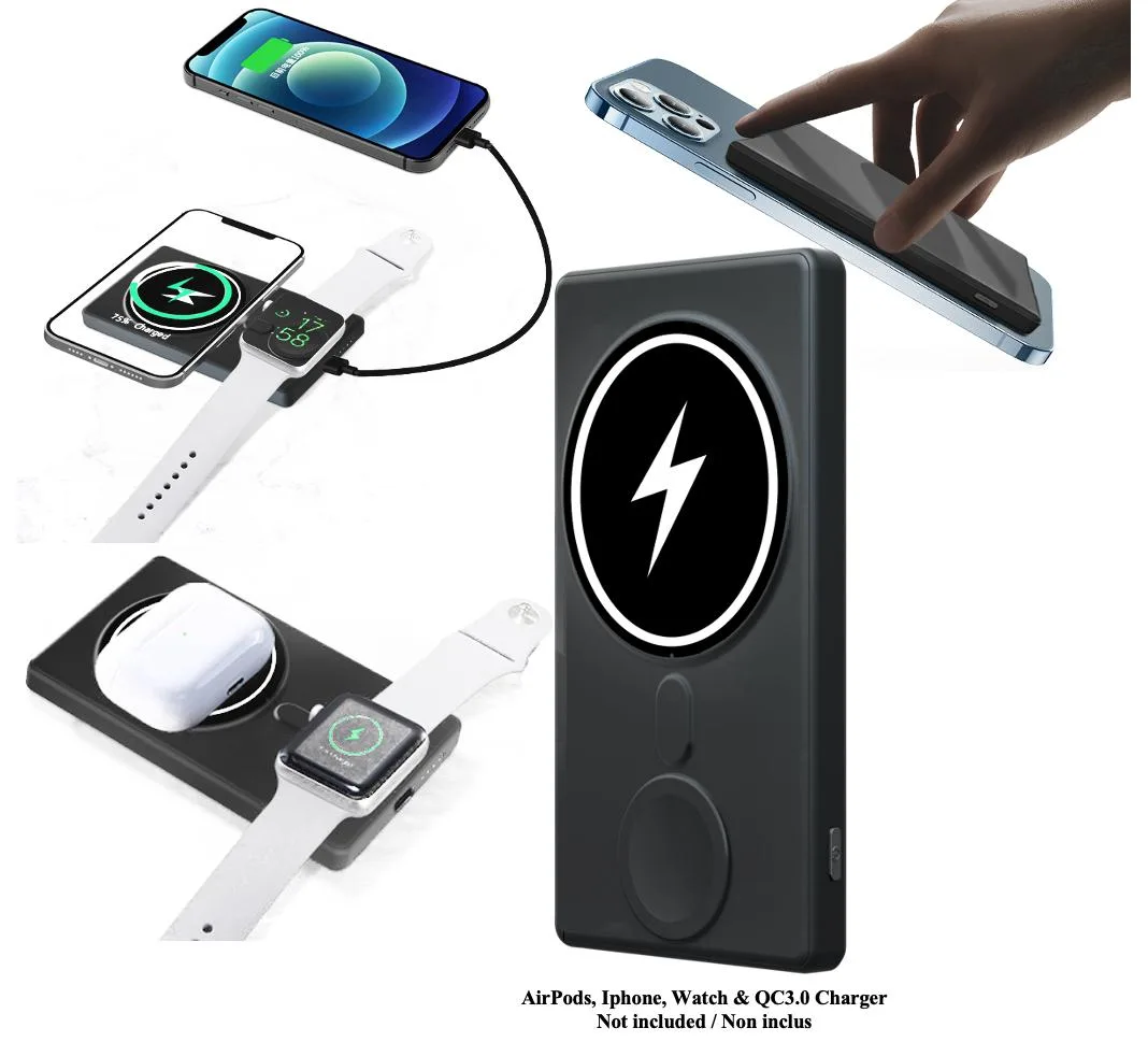 Stimula Lifestyle Stimula Lifestyle 3-in-1 MagSafe Power Bank 5000 mAh Black — product photo