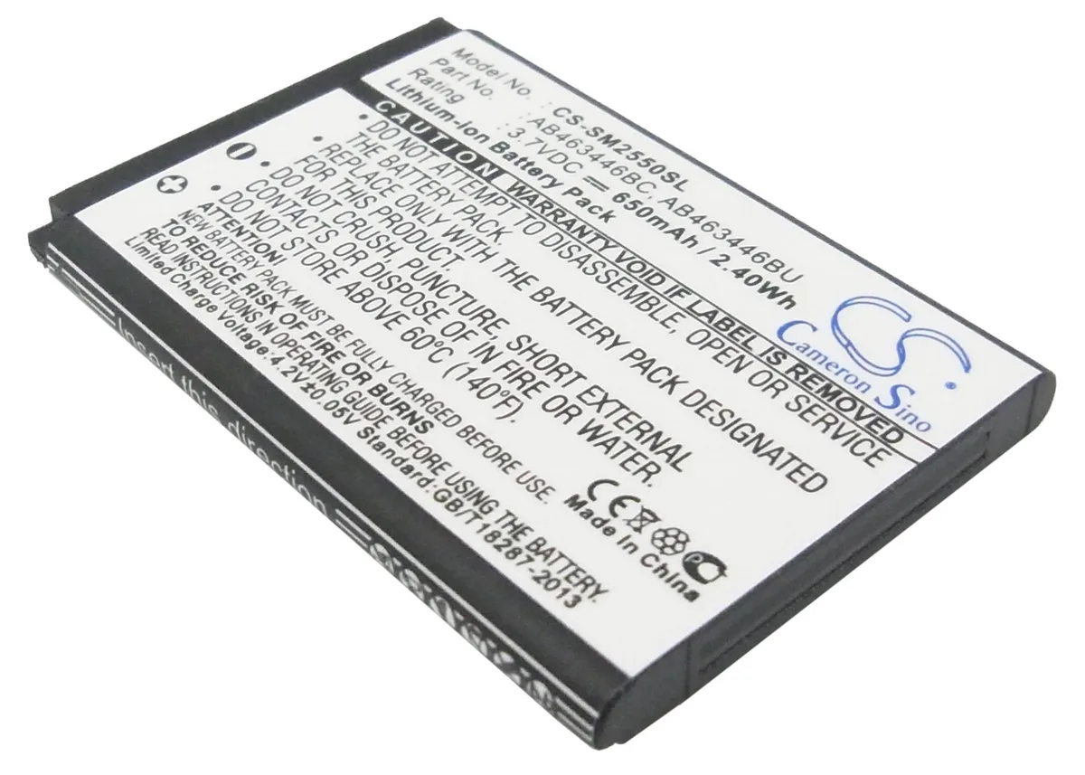 Cameron &amp; Co Cameron &amp; Co DS-CS-SM2550SL cell phone battery 3.7V 650mAh Li-ion black — product photo