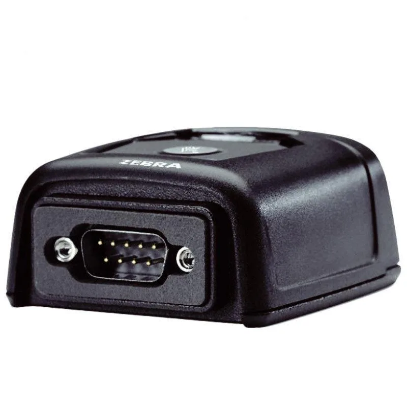 Small black rectangular fixed-mount 2D barcode scanner DS457 with USB cable kit
