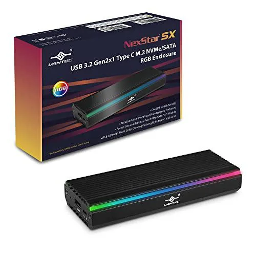 Vantec Vantec NST-211C3-RGB M.2 NVMe/SATA drive enclosure — product photo