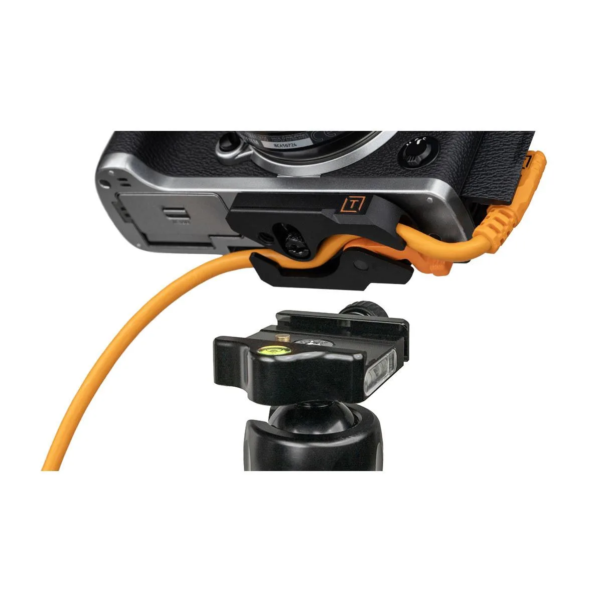 Tether Tools Tether Tools LeverLock Optima 10G 15' USB-C Straight to RA Cable Orange — product photo