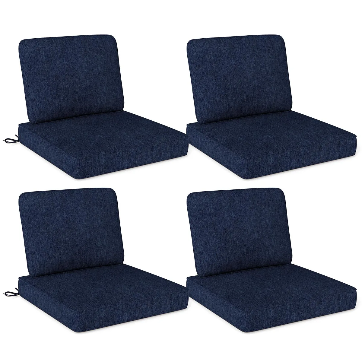 SlickBlue SlickBlue 4-Piece Navy Patio Cushion Set 24×24×4/23×18 28D Foam — product photo