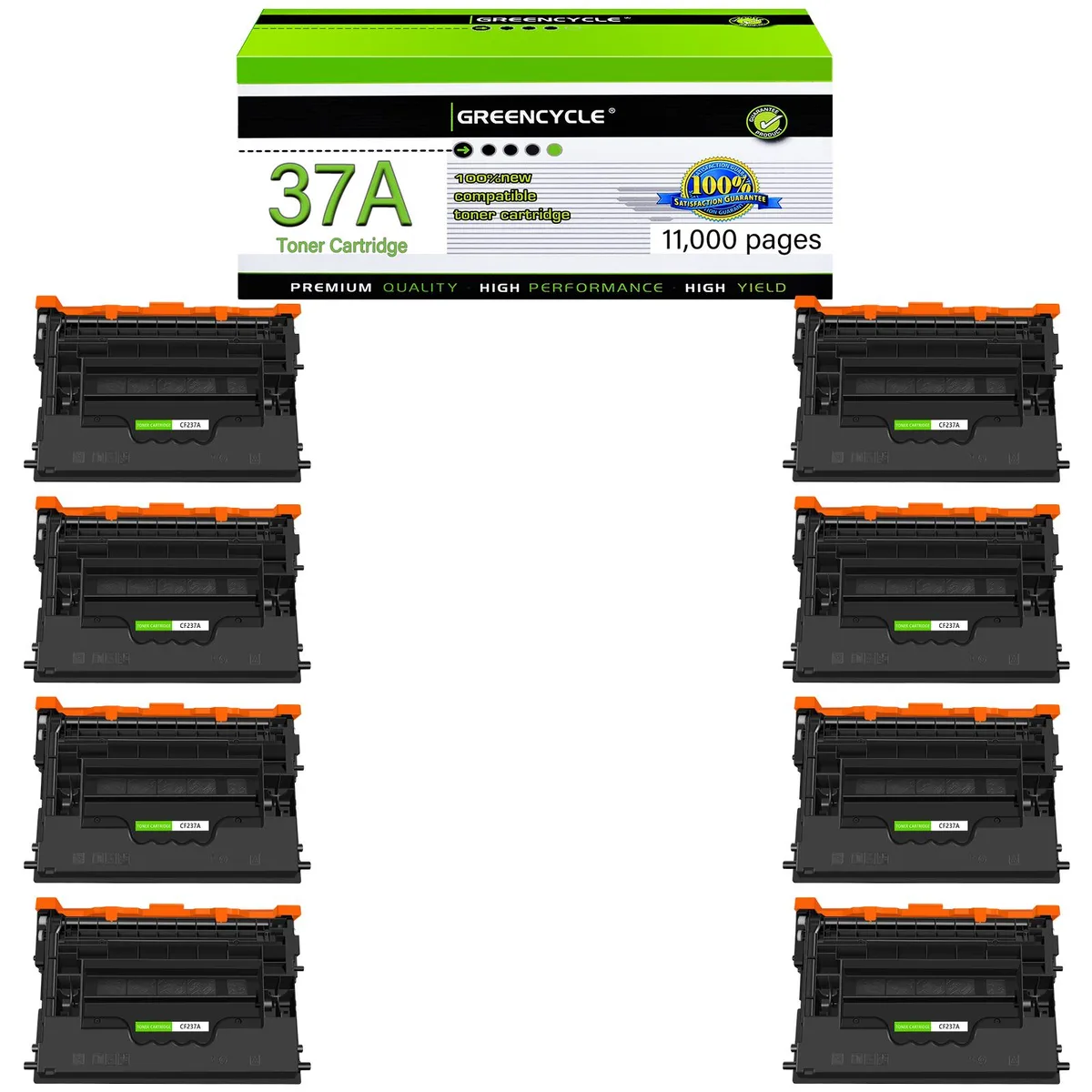 GREENCYCLE GREENCYCLE CF237A toner cartridge 8-pack black 11000 pages — product photo