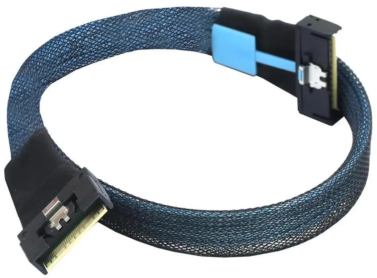 SMUGDESK SMUGDESK MCIO 8i to Slimline SAS 4.0 SFF8654 8i 74Pin Cable .8m — product photo