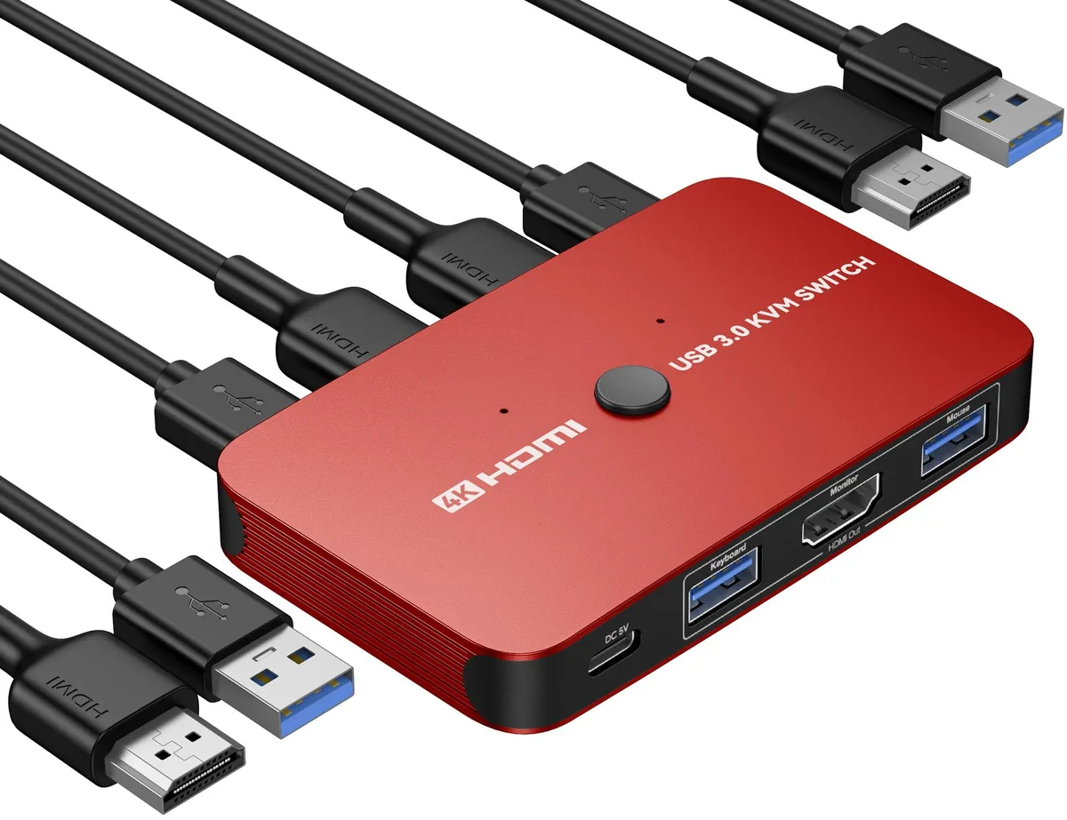  TRENDnet 02RD KVM Switch 2-Port HDMI 4K@30Hz USB 2.0/3.0 — product photo
