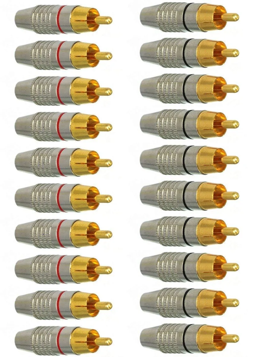 Boxwave Boxwave 20Pack RCA Male Plug Solder Gold Audio Adapter — product photo