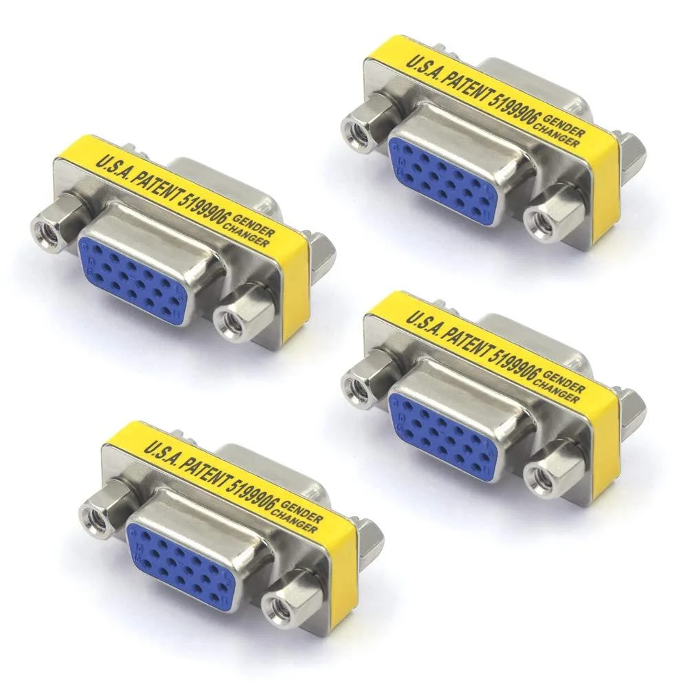 Vszerda Vszerda VGA Female-Female Coupler 15-Pin 4-Pack Blue Silver — product photo