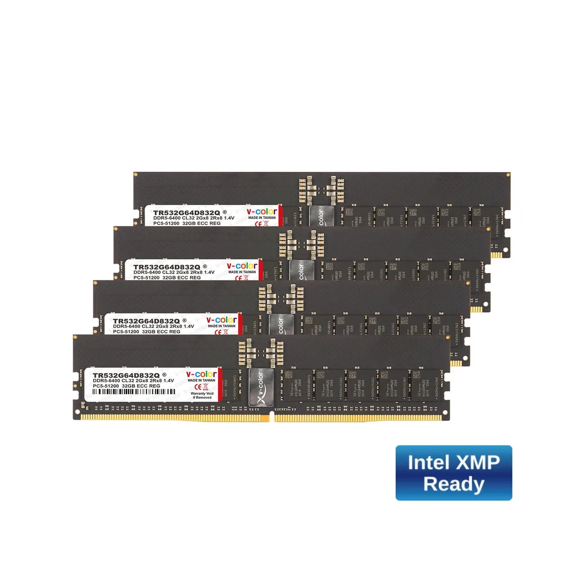 V-color V-color TR532G64D832Q 128GB (32GBx4) DDR5 6400 CL32 ECC R-DIMM memory upgrade — product photo