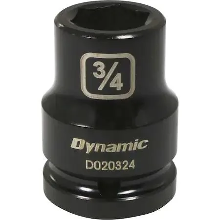 3/4 inch drive 6-point socket with black phosphate finish