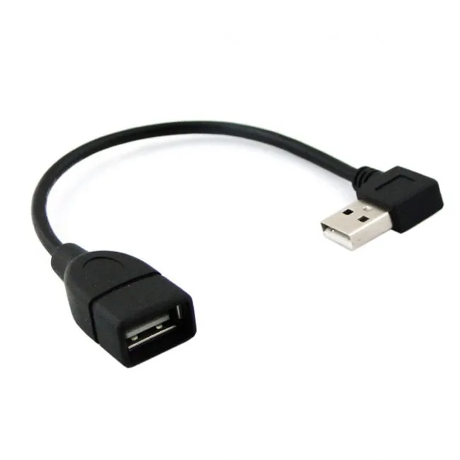 SHENZHEN JIMIER ELECTRONICS CO,. LTD. SHENZHEN JIMIER ELECTRONICS CO,. LTD. USB 2.0 Right Angled A Male to Female Extension Cable 20cm — product photo