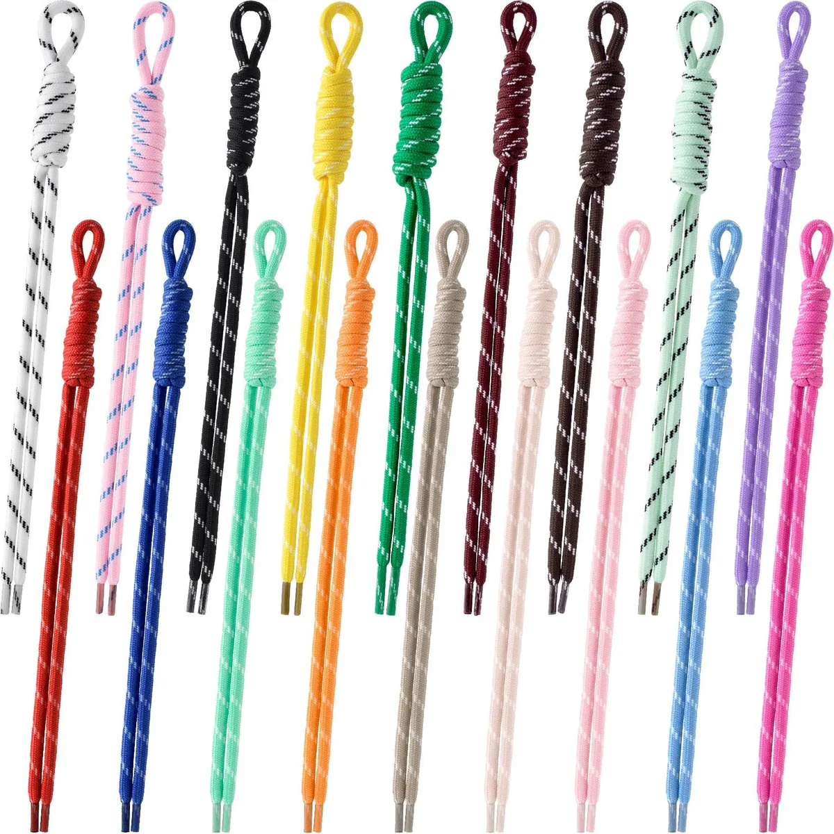  guleon 18 pcs Paracord Rope Keychains 27cm Colorful — product photo