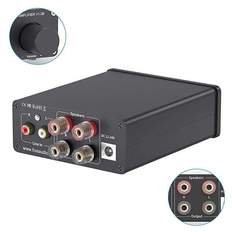 Shennanshun Technology Ltd Shennanshun Technology Ltd Pro Sound 2-Channel Class D Amplifier TPA3116 50W x 2 V10B Black — product photo