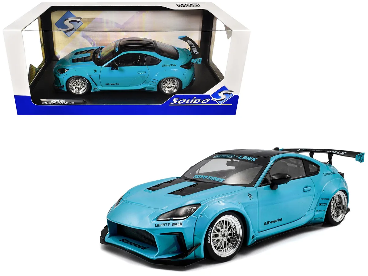 Solido Solido 2024 Toyota GR86 LBWK RHD Baby Blue Black Top 1/18 Diecast — product photo