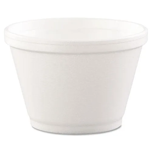 Dart Container Corporation Dart Hinged-Lid Foam Container 6 oz White 50/Bag 20 Bags/Carton — product photo
