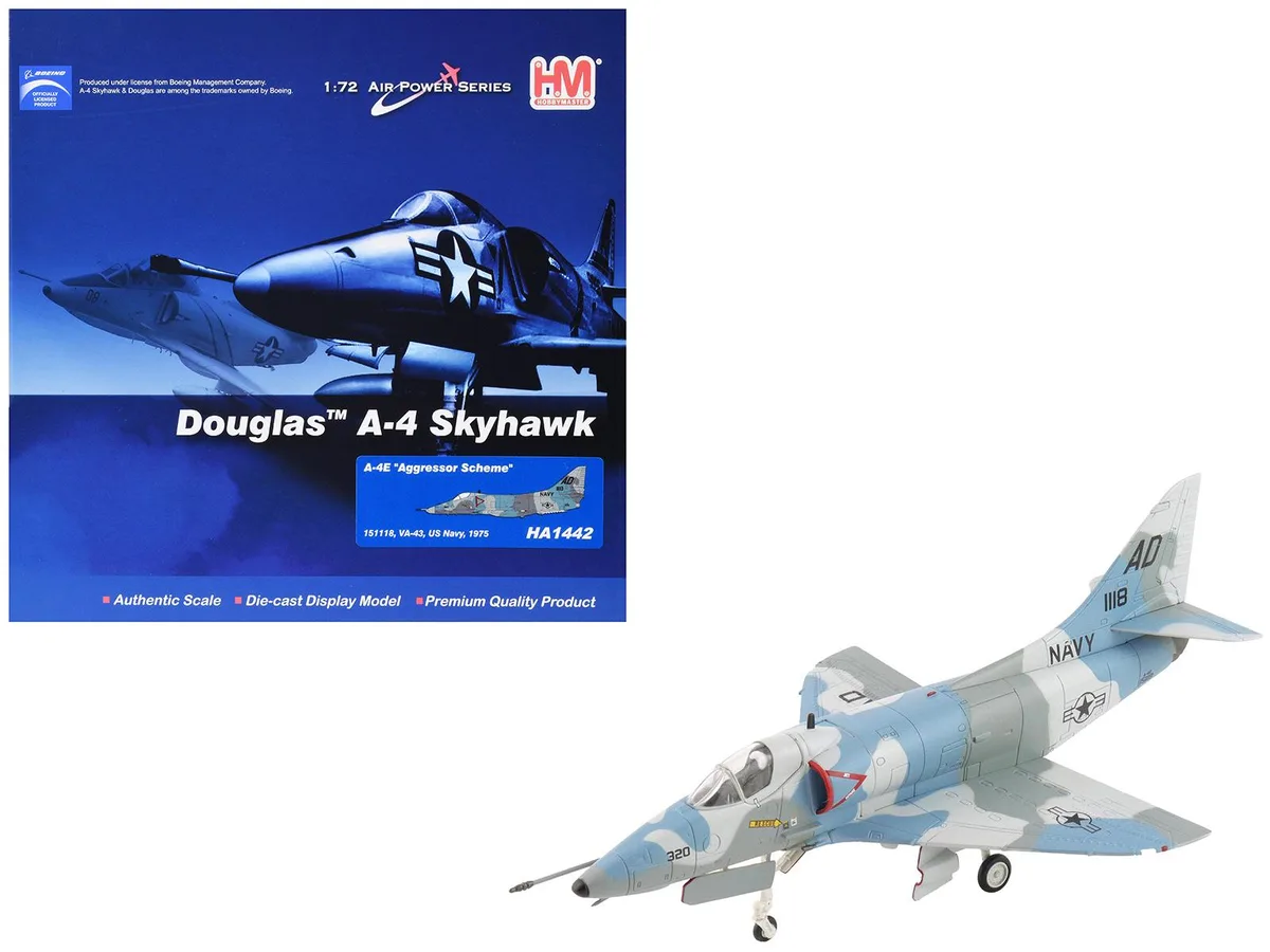 Hobby Master Hobby Master Douglas A-4E Skyhawk Aggressor Scheme VA-43 151118 1/72 Diecast Model — product photo
