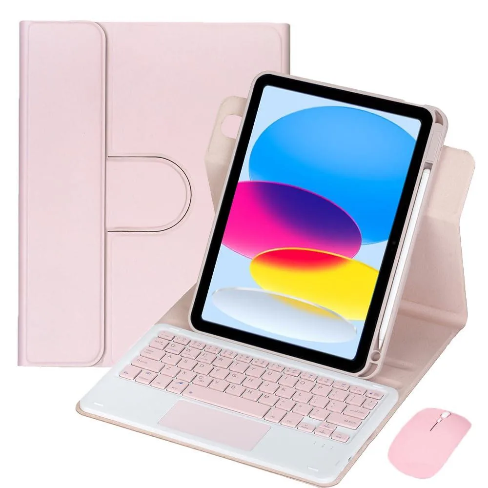 Timoom Timoom 360° Rotating Keyboard Case with Trackpad for iPad 10.9" 2022 Pink — product photo