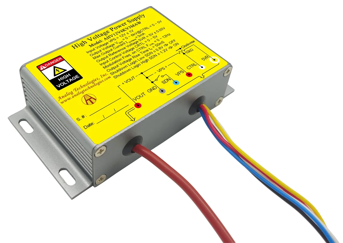 Analog Technologies Analog Technologies Compact High Voltage Power Supply 6kV 3mA 12V DC-DC AHV12V6KV3MAW — product photo