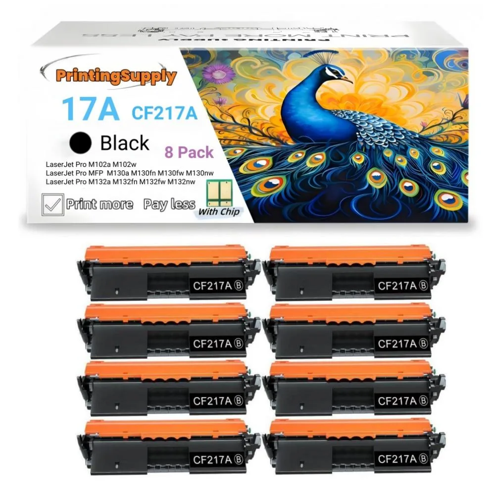 Aster Graphics Inc Aster Graphics Inc 17A CF217A Black Toner Cartridge 8 Pack 1,600 Pages — product photo