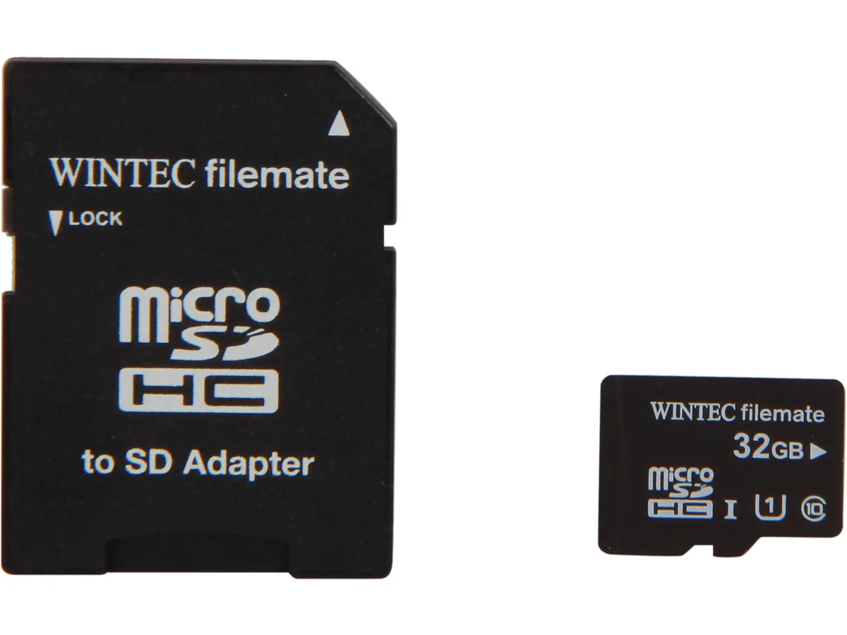 Wintec Industries Wintec Industries 3FMUSD32GU1PI-R 32GB microSDHC memory card — product photo