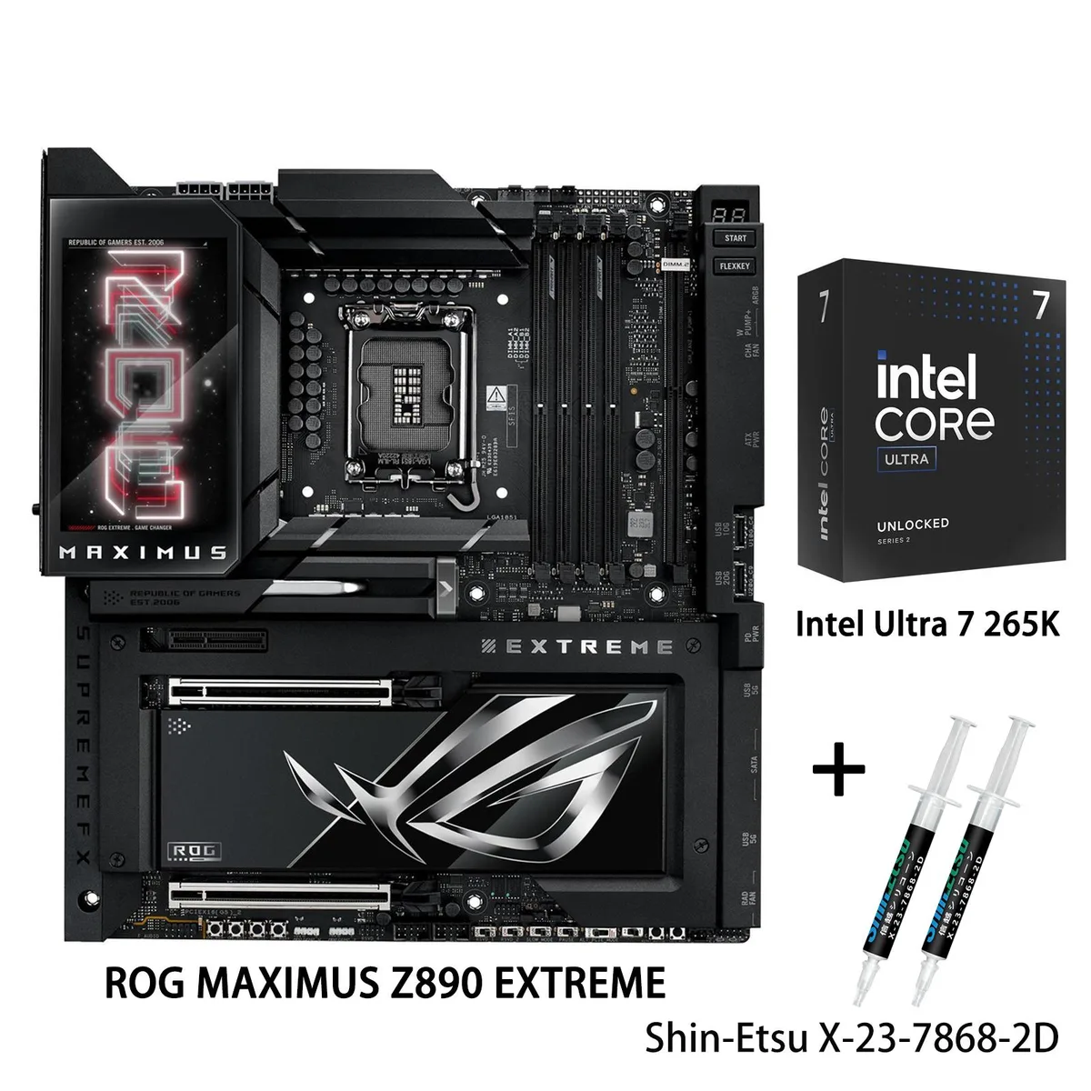 ASUS ASUS ROG MAXIMUS Z890 EXTREME Intel motherboard &amp; Ultra 7 265K CPU Combo — product photo
