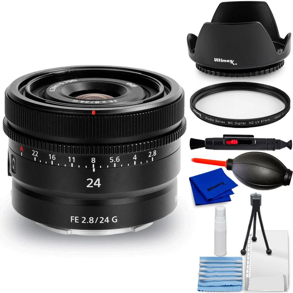 Sony Sony FE 24mm f/2.8 G Lens SEL24F28G 7PC Accessory Bundle camera lens — product photo