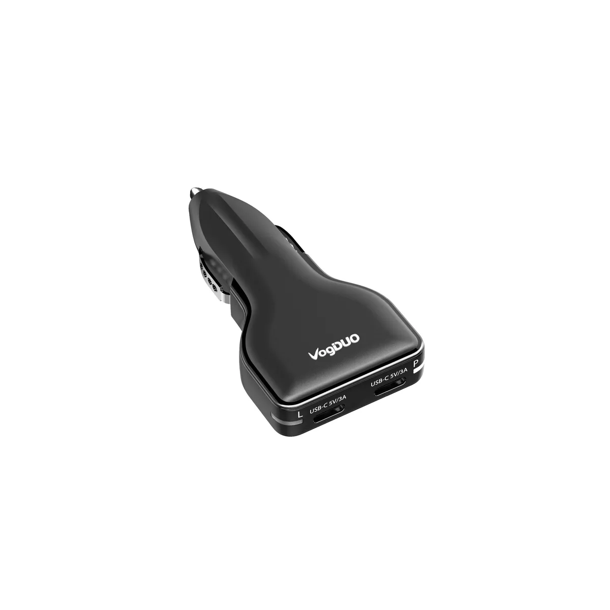 VogDUO International Corp. VogDUO International Corp. Charger Go Dual Port USB-C 30W Car Charger Black — product photo