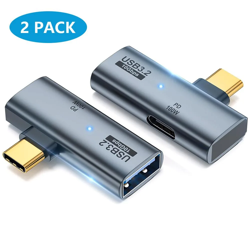 IHDAPP IHDAPP 2-in-1 USB C to USB 3.2 Adapter 100W PD Charging 2 Pack — product photo