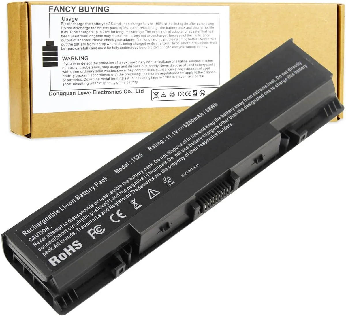 PISKEKAT PISKEKAT 6-cell 5200 mAh 11.1 V laptop battery for Dell Inspiron 1520 1521 1721 Vostro 1500 1700 — product photo