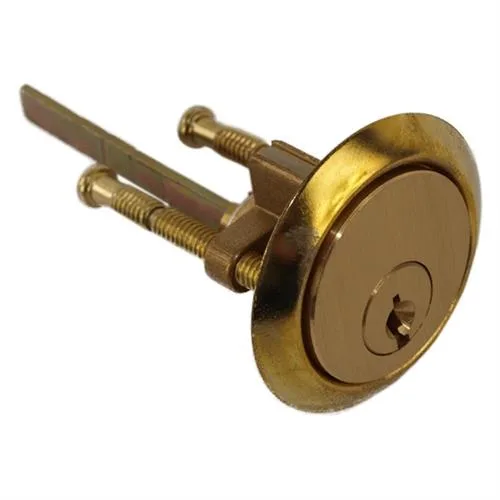 Tuff Stuff Tuff Stuff 100B Polished Brass Rim Cylinder Door Lock 1-1/16" Segal SE1 Keyway — product photo