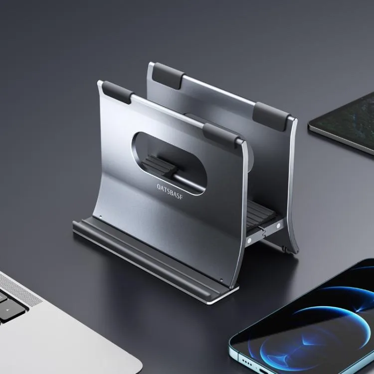 eForChina eForChina 03880 H-type Alloy Laptop Gravity Automatic Storage Rack Grey — product photo