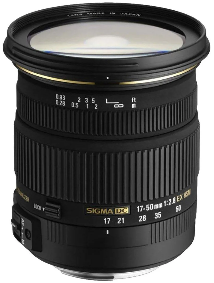 SIGMA SIGMA 17-50mm f/2.8 EX DC OS HSM FLD Nikon camera kit — product photo
